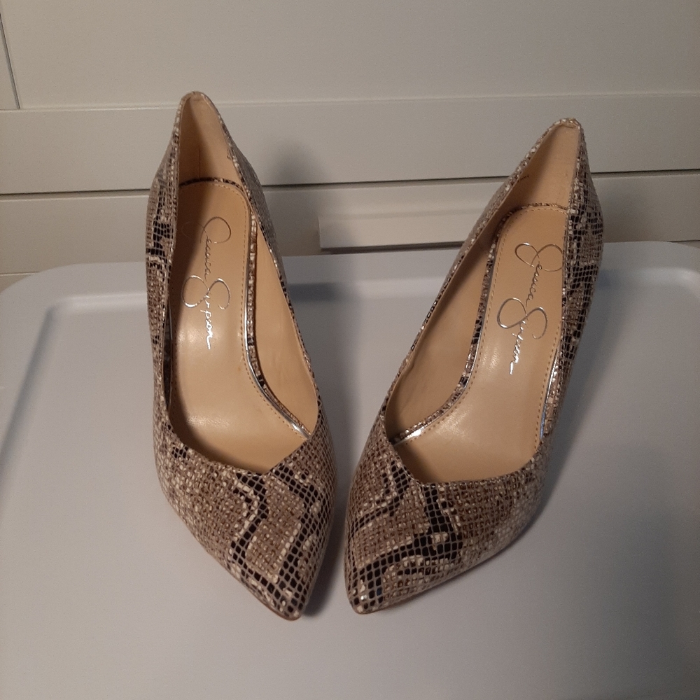 Snakeskin Pumps